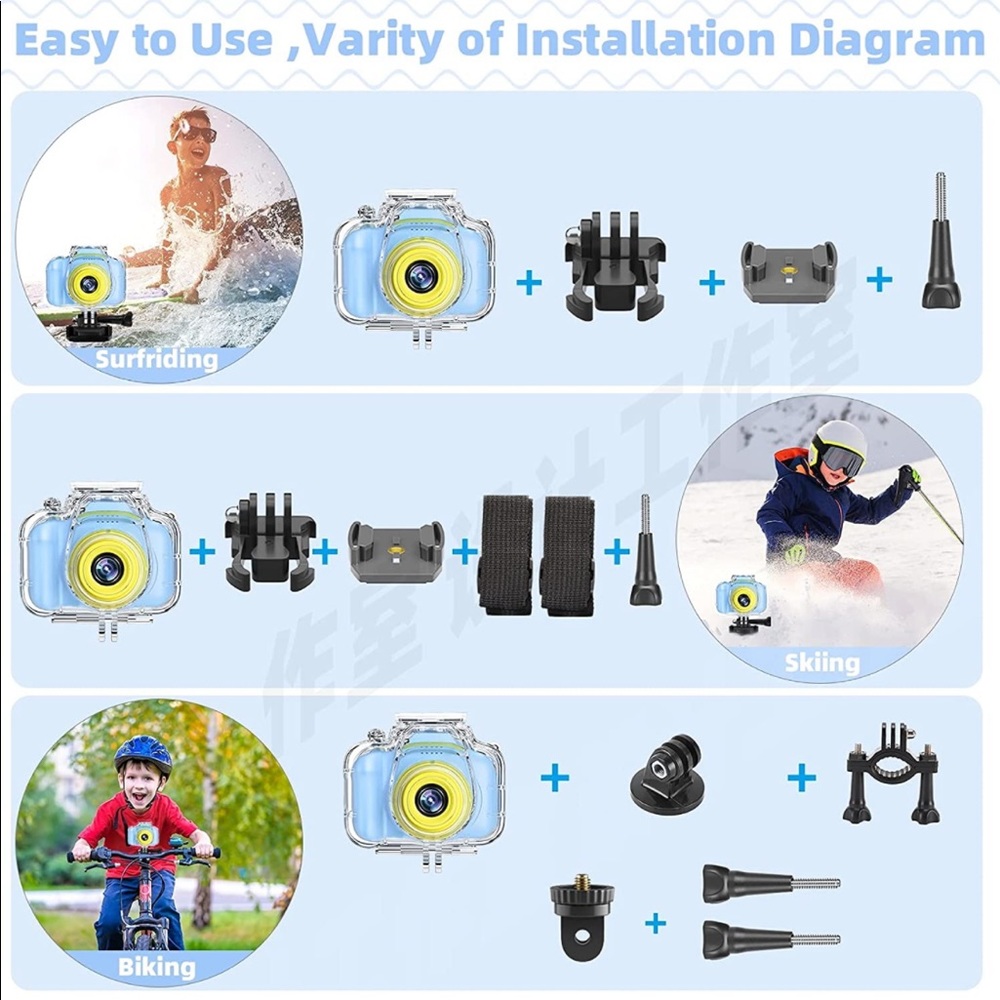 New Waterproof Camera Waterproof Camera for Kids with 32GB Card - Picture 3 of 12